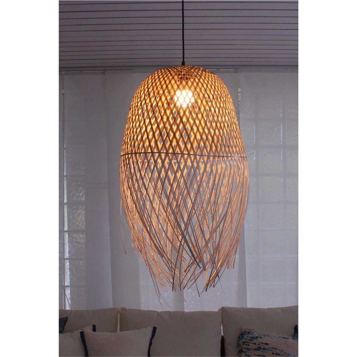 BOURGH Hängeleuchte LADISPOLI Bambus Lampe handgefertigt - Hängeleuchte ⌀42x64cm