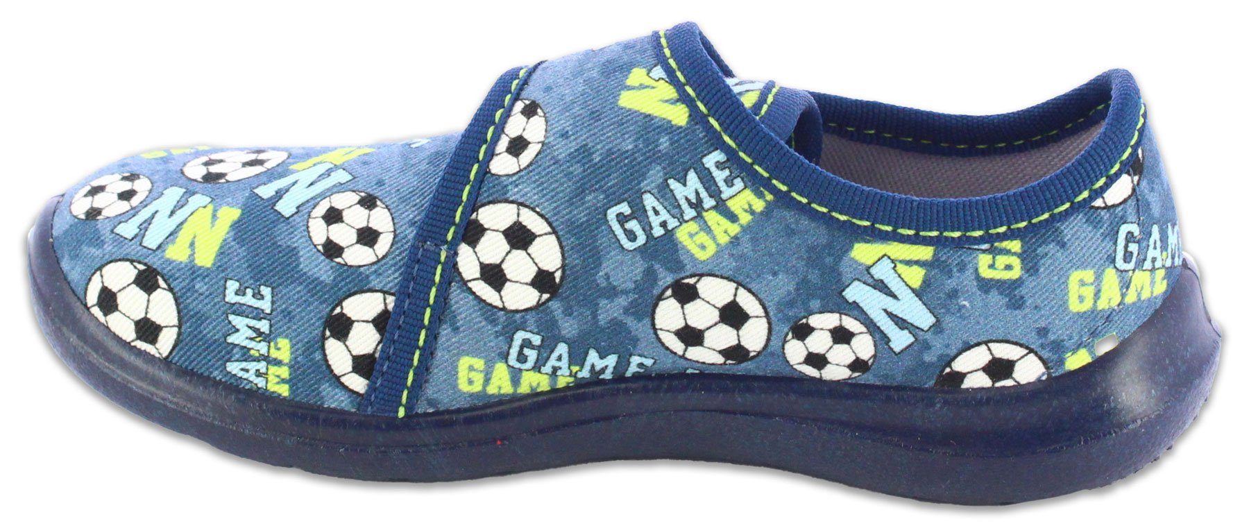 Beck Hausschuh Game Hausschuh (atmungsaktive Materialien, für Kindergarten, Schule, Zuhause) schmale Passform – Bild 5 von 5