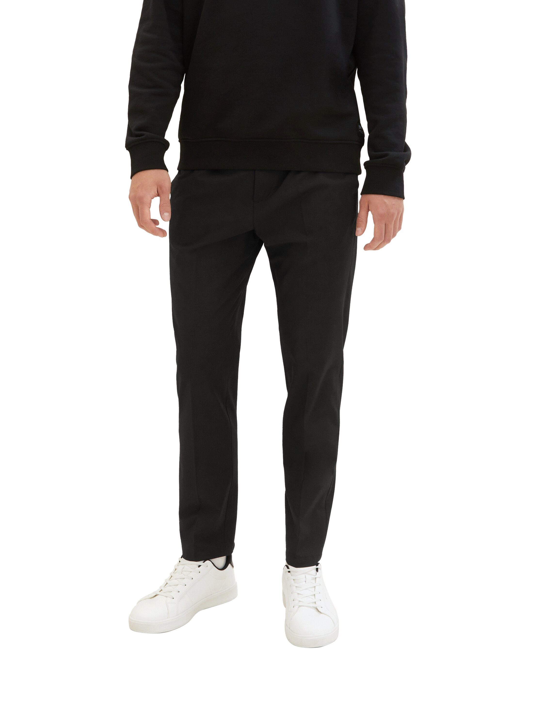 Tom Tailor Denim Herren Chino Hose RELAXED TAPERED CHINO - Blau Schwarz Gra günstig online kaufen