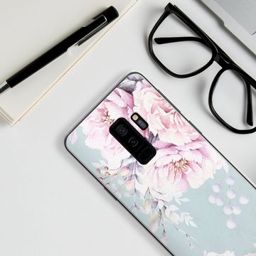 DeinDesign Handyhülle Blume Pastell Wasserfarbe Watercolour Flower, Samsung Galaxy S9 Plus Duos Silikon Hülle Bumper Case Smartphone Cover