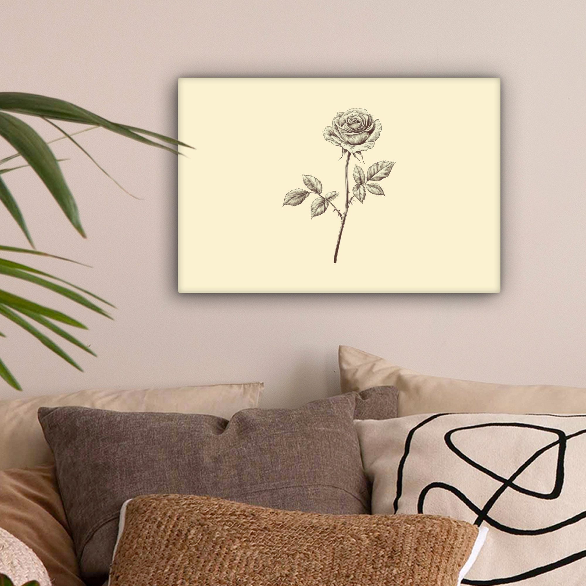 OneMillionCanvasses® Leinwandbild Illustration - Schwarz - günstig online kaufen