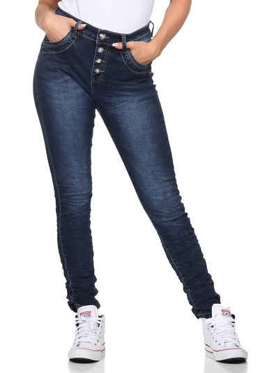 Jewelly Skinny-fit-Jeans Jewelly Damenjeans 25 M / 38 Blau 02