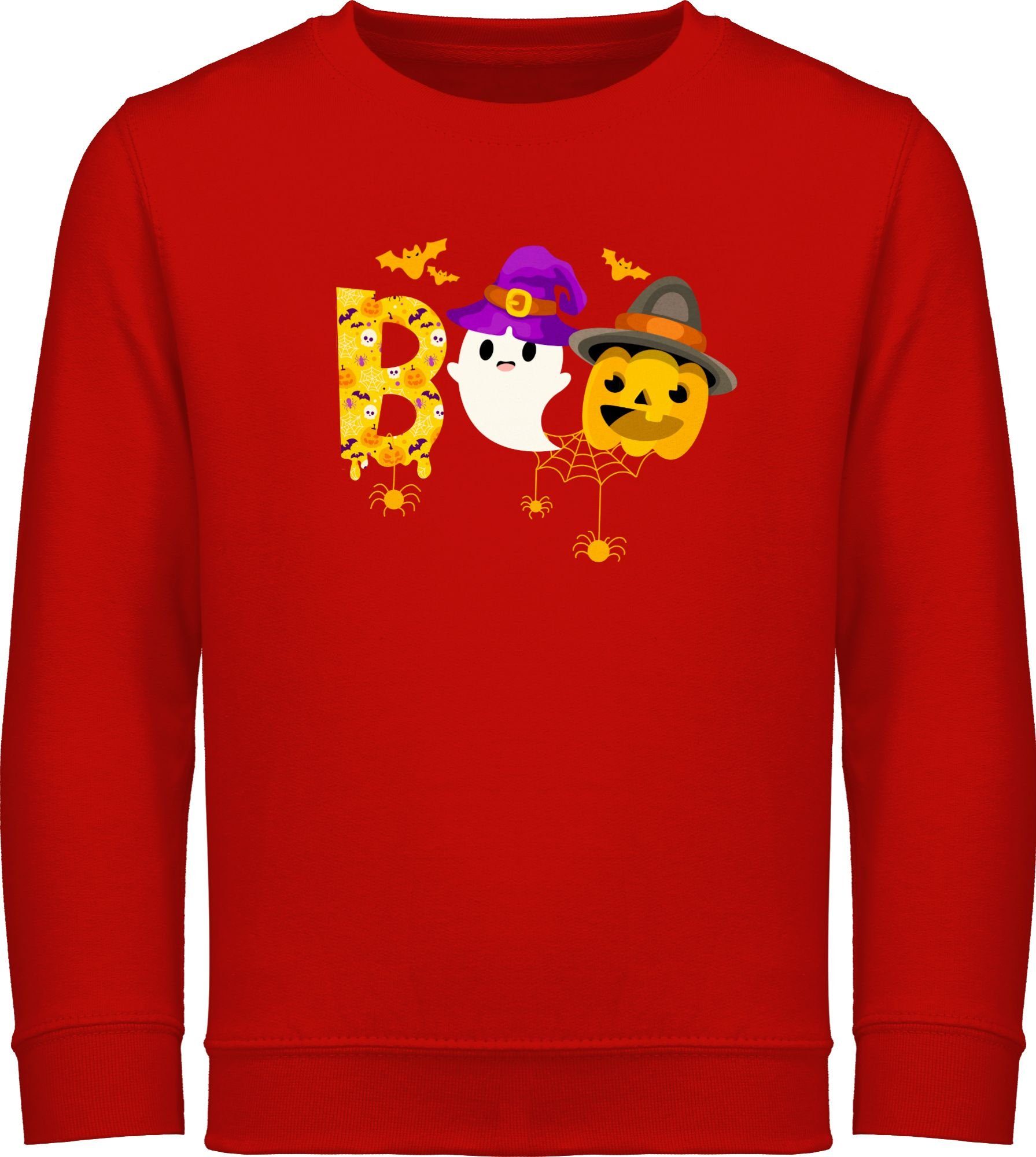 Shirtracer Sweatshirt Boo - Geist Kürbis Blut Spinnen Fledermäuse -  Halloween Kostüme für Kinder Jungs - Kinder Premium Pullover halloween  pullover - kinderpullover für jungs 104