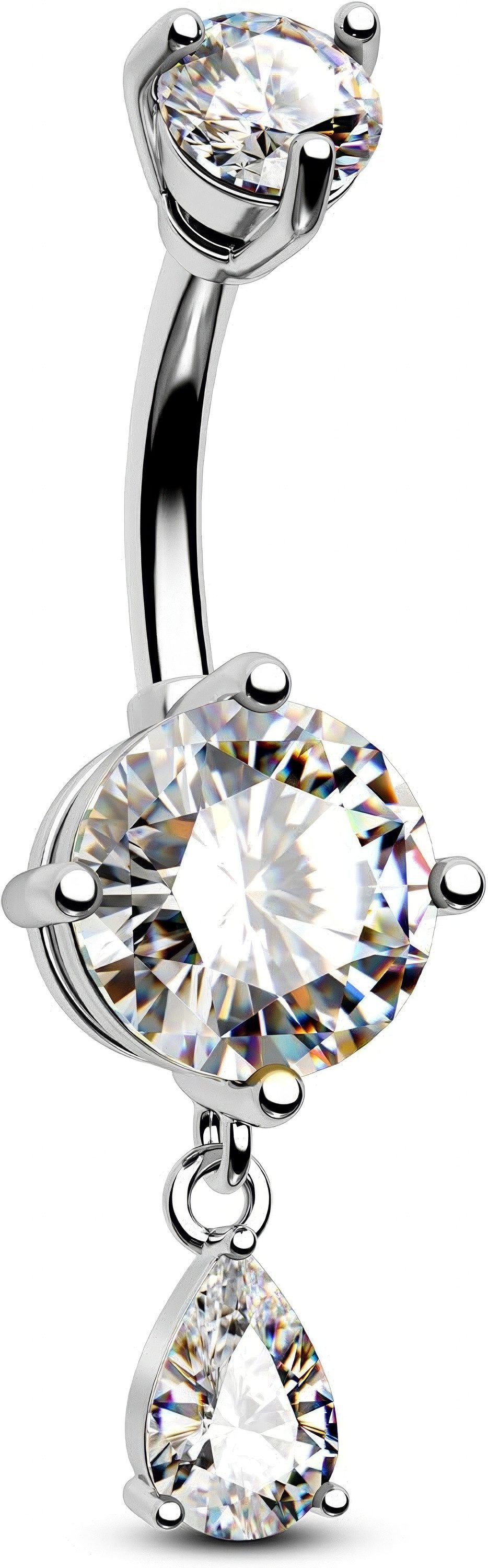 Jumpeak Bauchnabelpiercing-Set Damen-Bauchnabelring, 14K Gold, im Labor gezüchteter Diamant, 0.8CT,d vs1 3ex,geschenk ideen für frau,Geburtstagsgeschenk