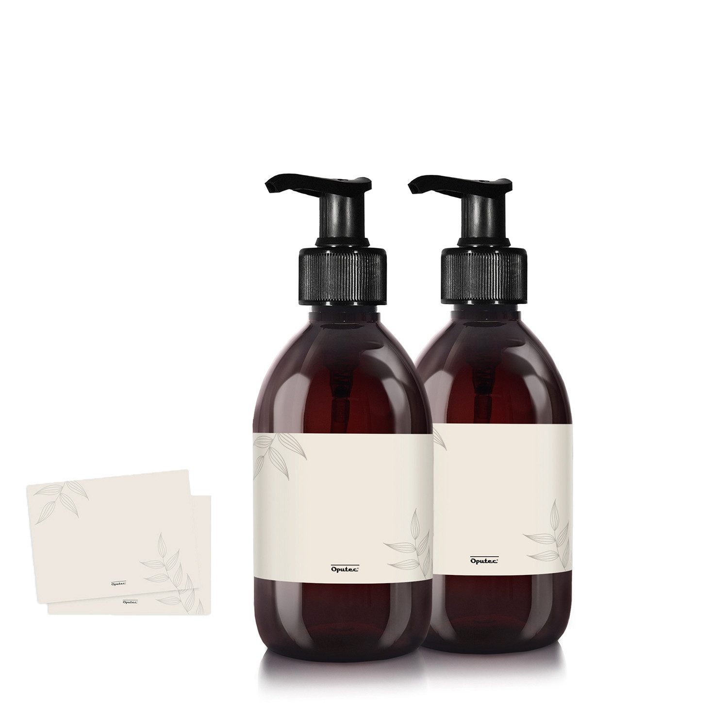 Oputec Seifenspender 2 x 300ml Seifenspender aus Kunststoff braun zum Befül günstig online kaufen