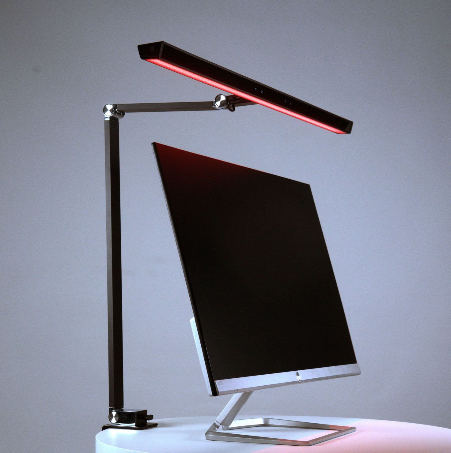 heilys® Schreibtischlampe AddRed, LED fest integriert, Vollspektrales Weißlicht (3000K, Ra98) + 670 nm Rotlicht, Warmweiß, 3000K, Tageslichtweiß, augenfreundlich