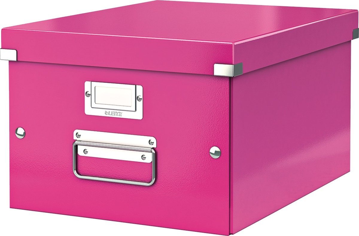 Aufbewahrungsbox Ablagebox Click & Store A4 pink
