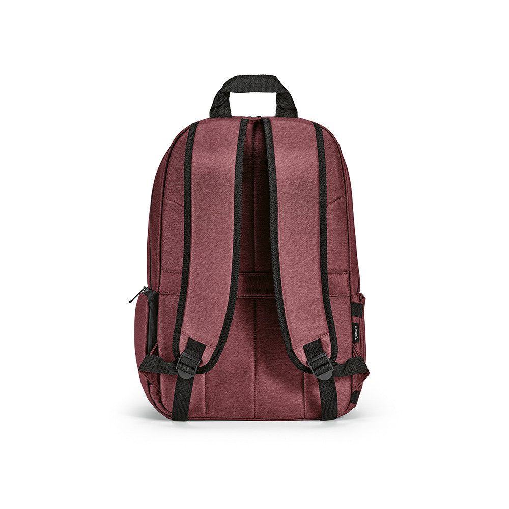 CABBEL Rucksack Rucksack 22L Laptop 17 Zoll wasserdicht rPET Trolley nachhaltig 22L (Rucksack, 1-tlg., Einzelartikel), Burgund, recyceltes Polyester, gepolstert, ergonomisch
