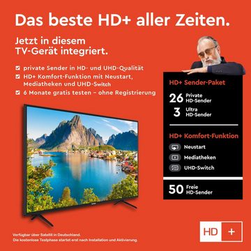 Telefunken XU55SN550S LCD-LED Fernseher (139 cm/55 Zoll, 4K Ultra HD, Smart TV, HDR, Triple-Tuner, Dolby Atmos, 6 Monate HD+ inkl)