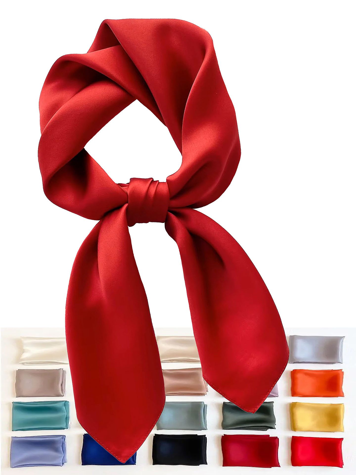 Moschen-Bayern Halstuch Halstuch 100% Seide Damen Seidentuch Seidenhalstuch 12 Farben