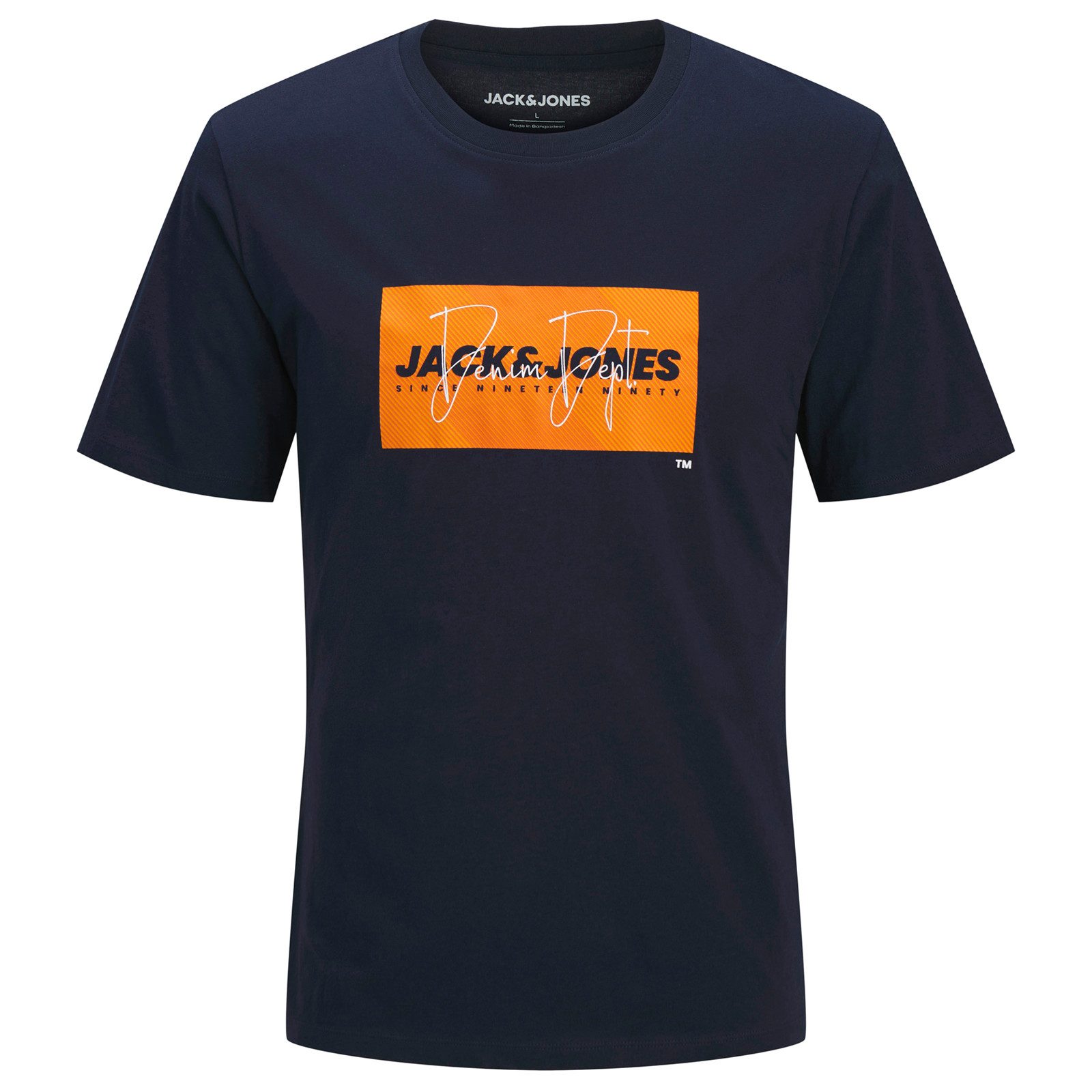 Jack & Jones Rundhalsshirt Jack&Jones Übergrößen T-Shirt navy JJCOLE Print günstig online kaufen