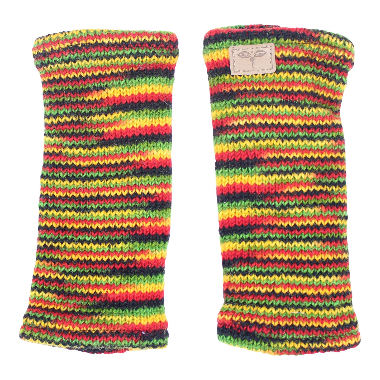 BUDDHA arts&more Защитные манжеты Pulswärmer Гетры mit Daumenschlitz Handarbeit aus Nepal Handwärmer