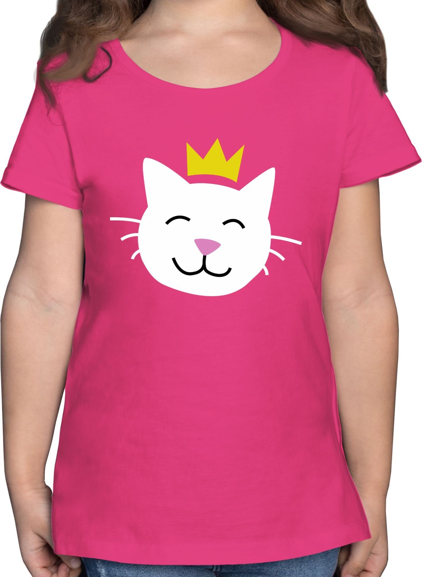 Prinzessinnen Katze Katzen Cat Shirtracer Princess & Fuchsia Fasching - 1 Katzenkostüm Prinzessin T-Shirt Cats Karneval