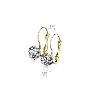 BUNGSA Ohrring-Set Ohrhänger mit Zirkonia Rosegold aus Edelstahl Damen (1 Paar (2 Stück), 2-tlg), Ohrschmuck Ohrringe