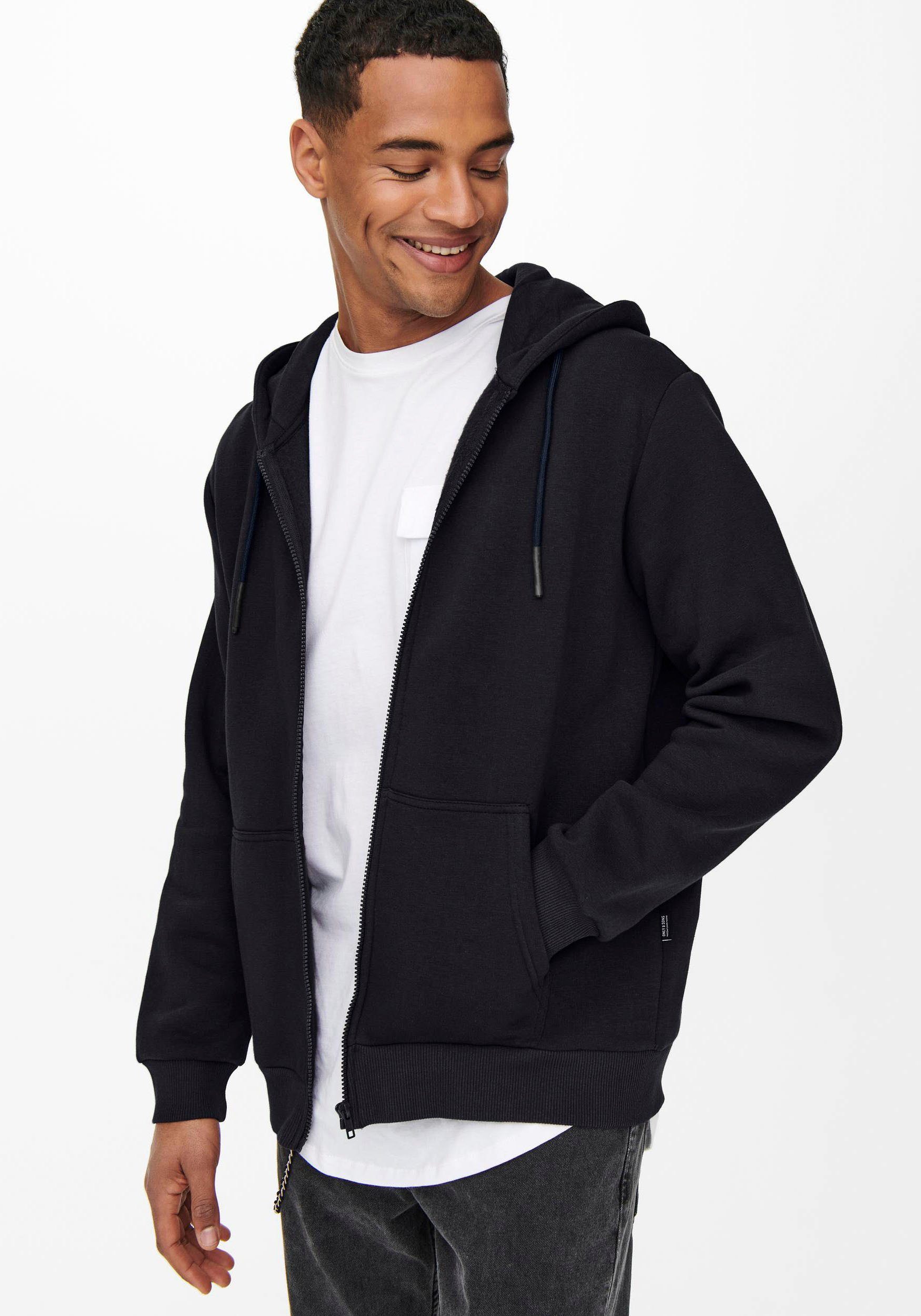 ONLY & SONS Kapuzensweatjacke CERES LIFE ZIP THR. HOODIE SWEAT