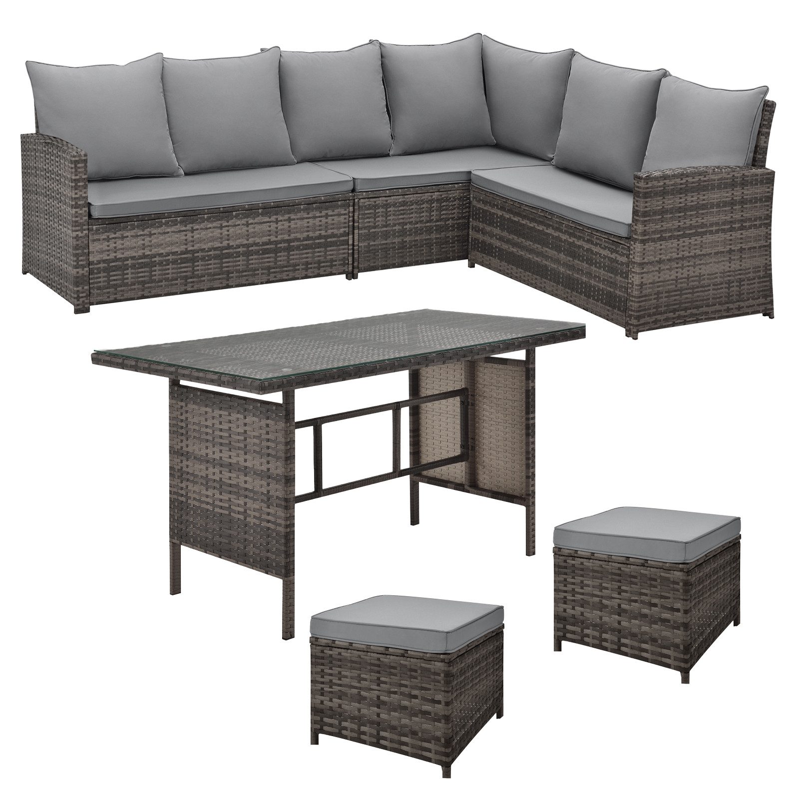 SVITA Loungeset MONROE, (Lounge-Set, 4-tlg., Gartenlounge), günstig online kaufen
