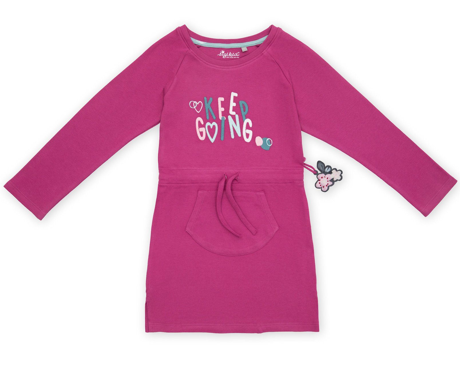 Sigikid A-Linien-Kleid Sigikid Kleid Langarm Pulloverkleid pink KEEP GOING (1-tlg)