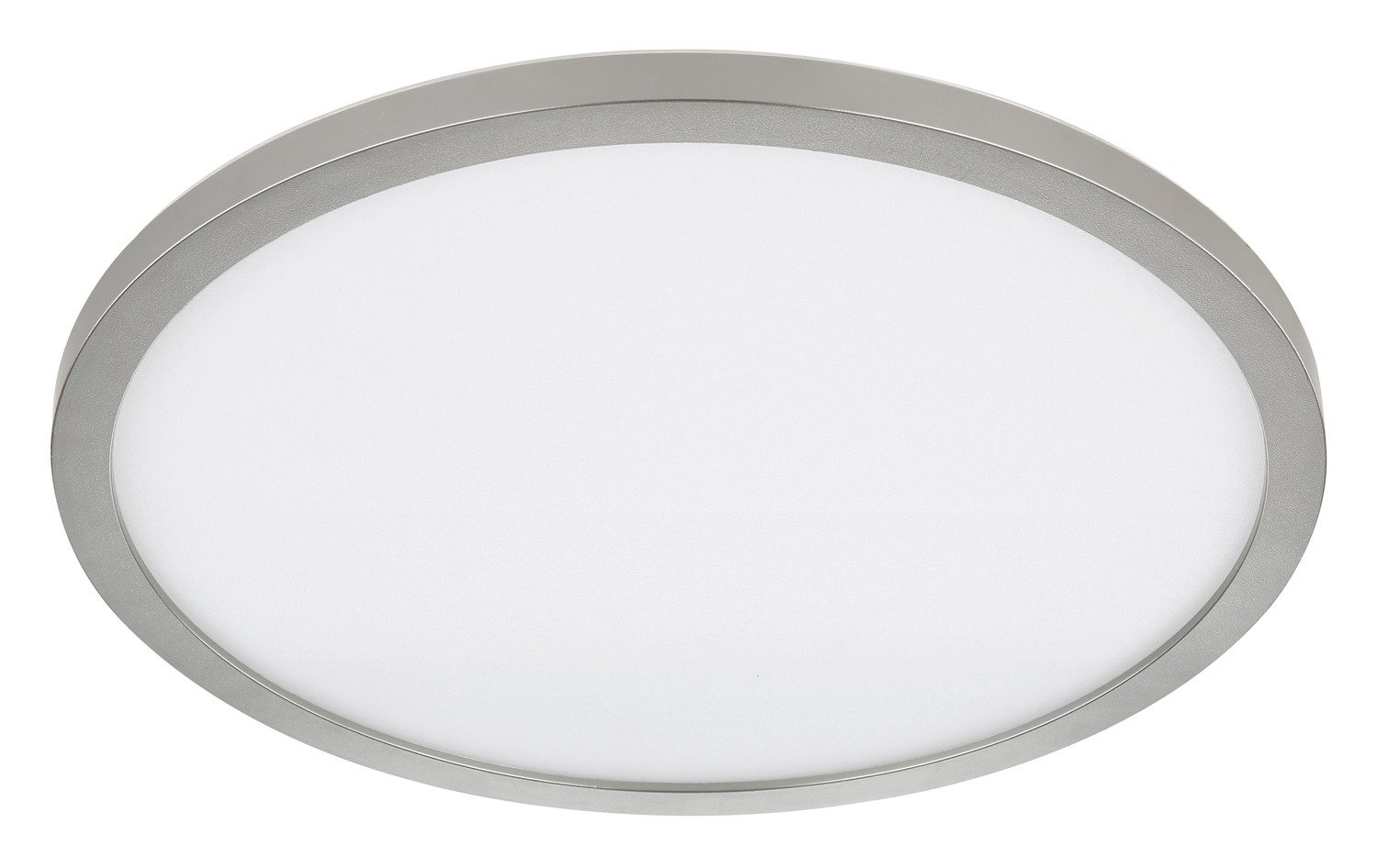 GLOBO LIGHTING LED Deckenleuchte SAPANA, Ø 42 cm, 1-flammig, Nickelfarben, Weiß, Dimmfunktion, Memoryfunktion, LED fest integriert, Extra-Warmweiß, Kunststoff, IP44 Spritzwassergeschützt