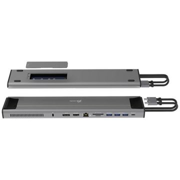 NO NAME Laptop-Dockingstation M.2 NVMe® USB-C® Gen 2 Docking Station, integrierter Kartenleser, USB-C® Power Delivery
