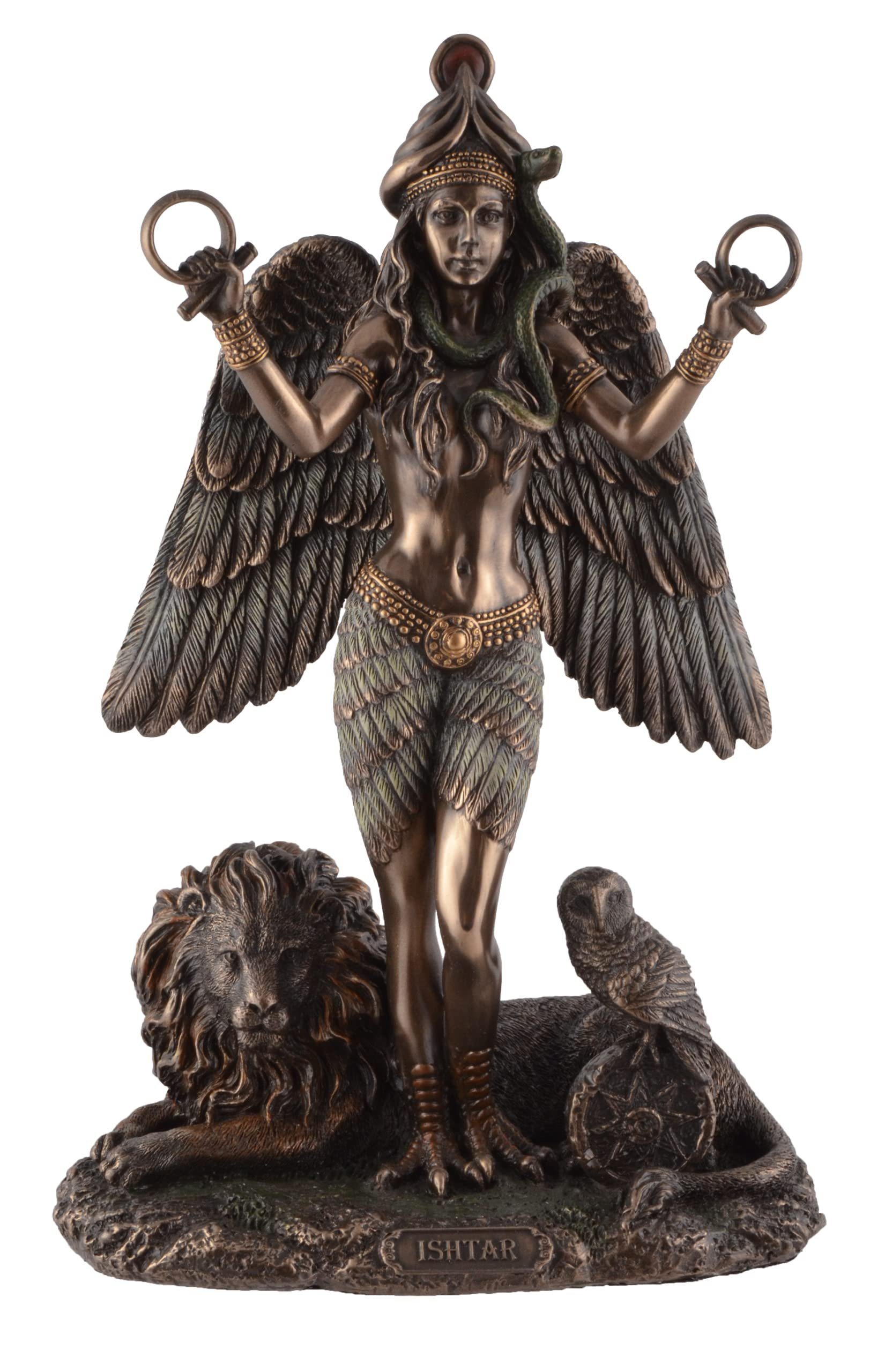 Vogler direct Gmbh Dekofigur Ishtar Mesopotamische Göttin der Liebe und Macht by Veronese, von Hand bronziert und coloriert, LxBxH: ca. 15x9x22cm