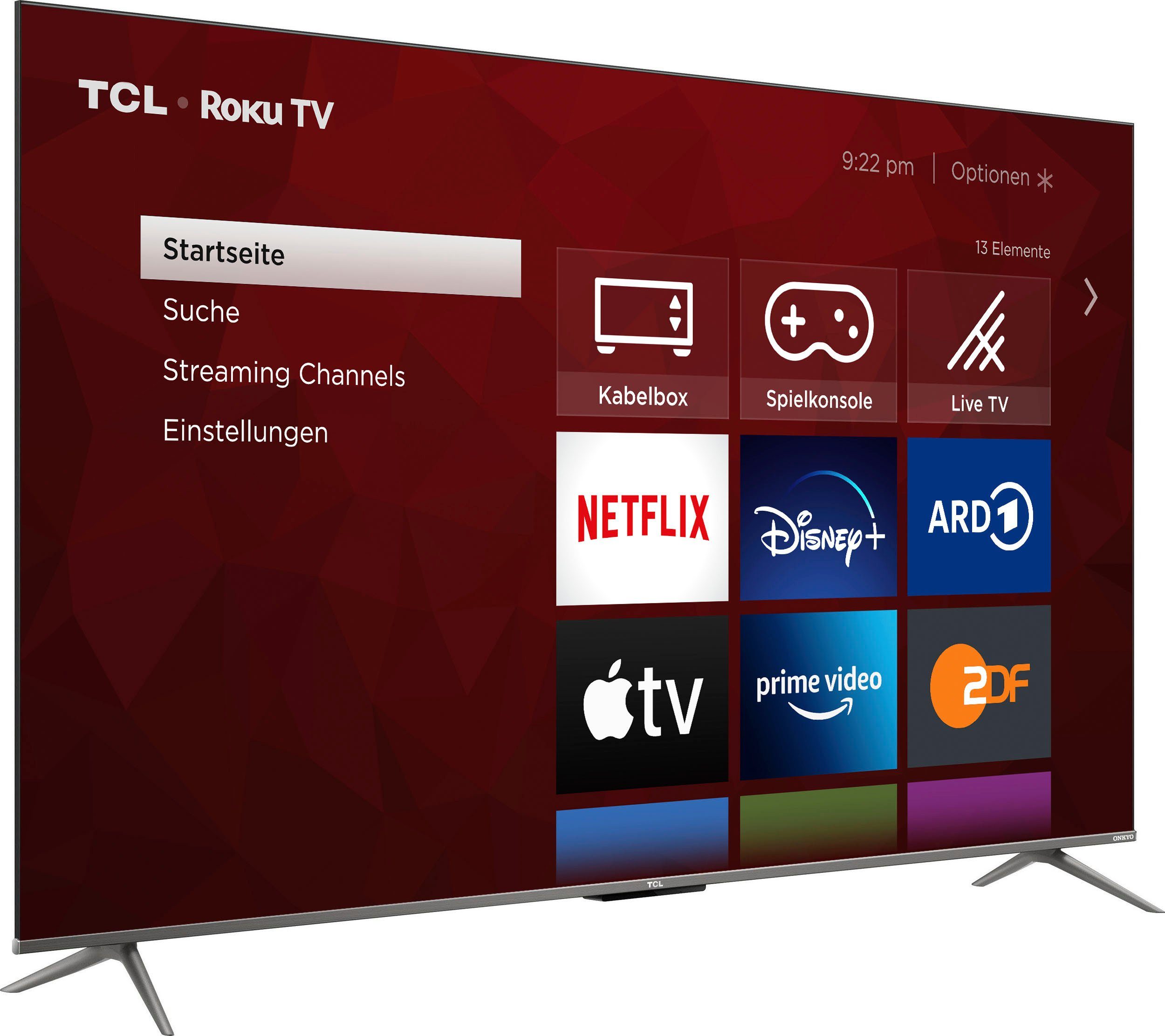 TCL 55RC630X1 QLED-Fernseher Smart-TV, HDR HDR10+, ONKYO Ultra Pro, 4K Sound) (139 Game Vision, 2.1, HDMI Dolby Zoll, cm/55 HD, Master