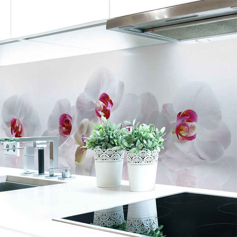 DRUCK-EXPERT Küchenrückwand »Küchenrückwand Orchidee Premium Hart-PVC 0,4 mm selbstklebend«