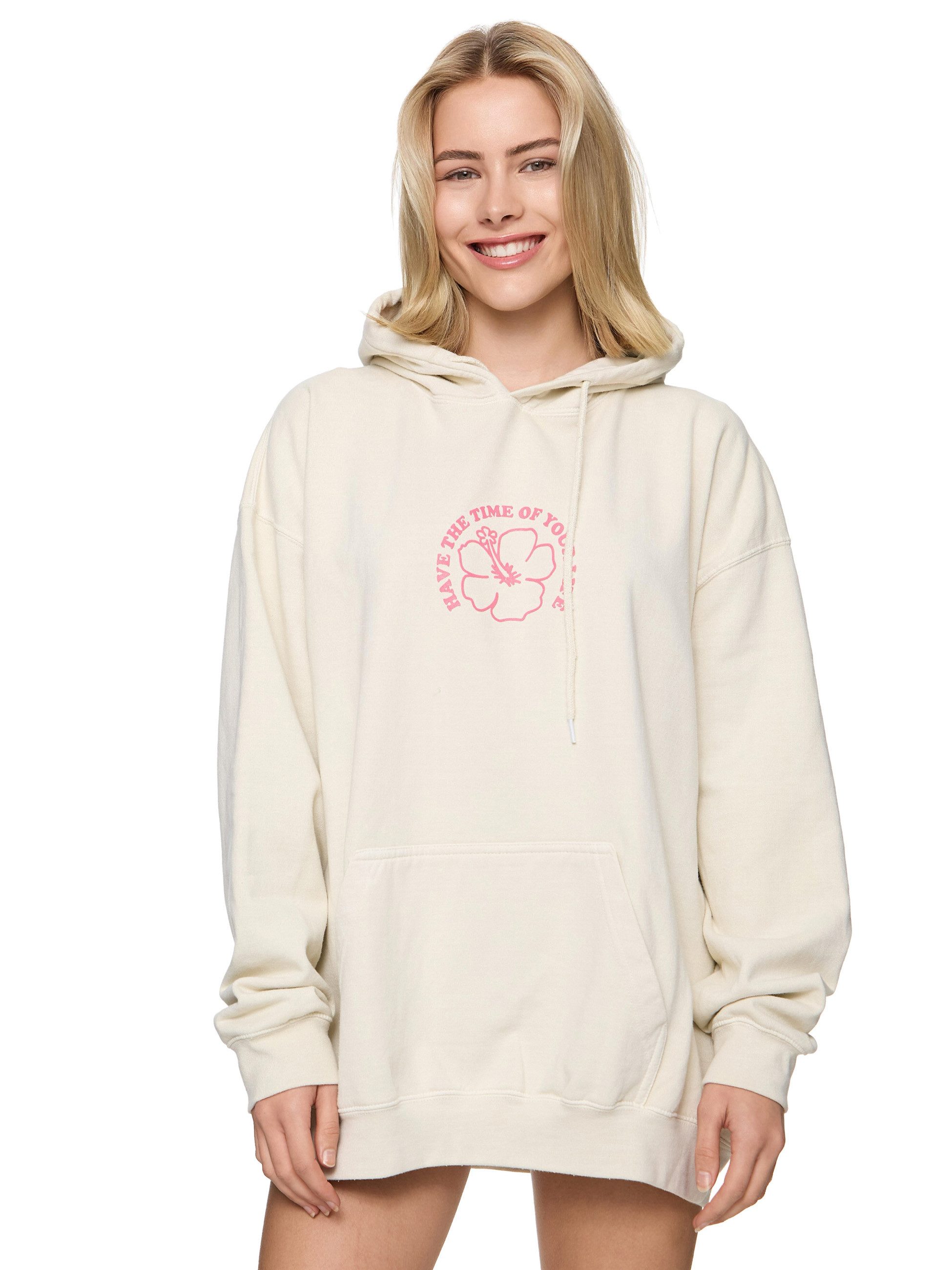 Worldclassca Hoodie Worldclassca Oversized FLOWER Print Hoodie Kapuzenpullo günstig online kaufen