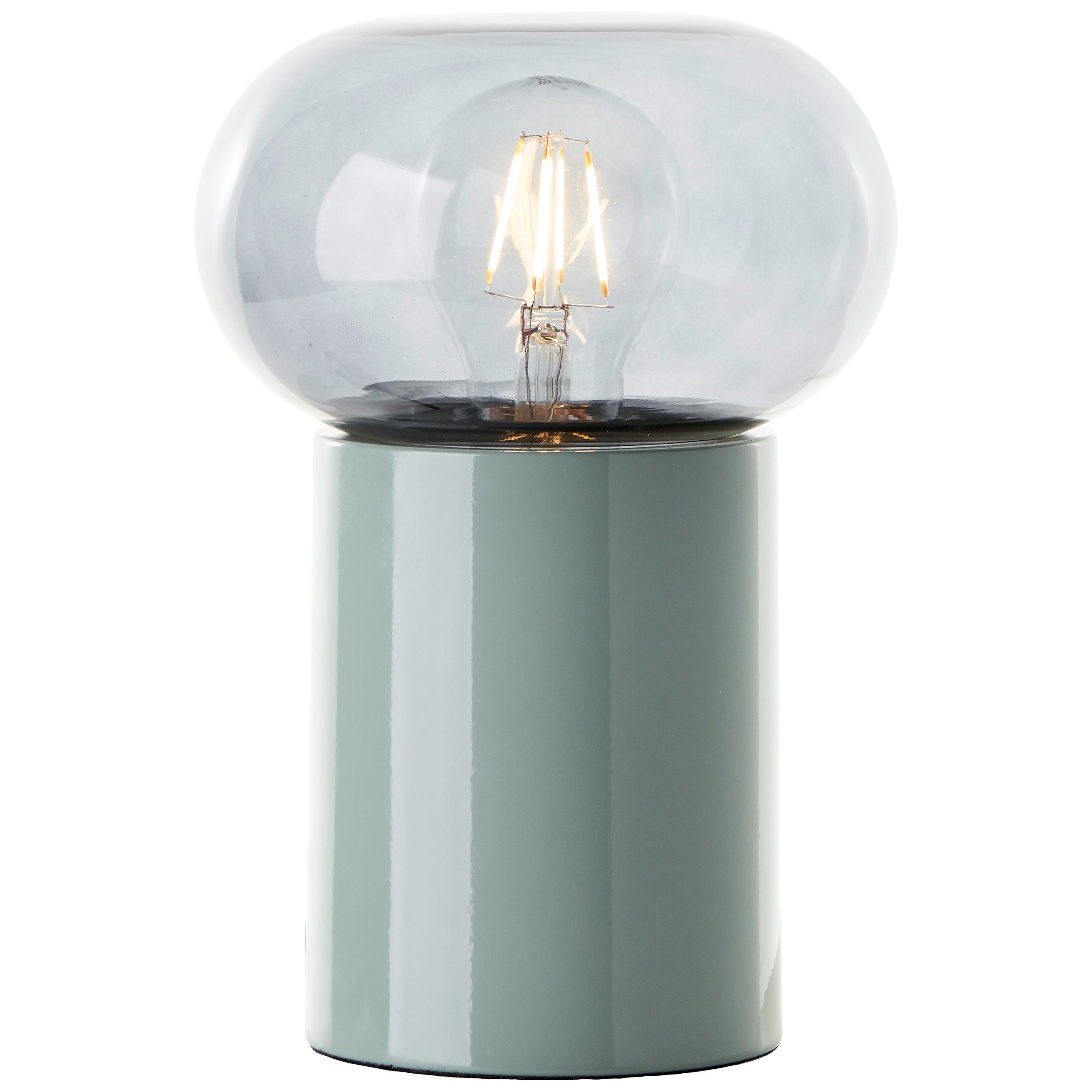 Lightbox Tischleuchte, ohne Leuchtmittel, Tischleuchte mit Rauchglas, 22 cm  Höhe, E27, grün | Tischlampen