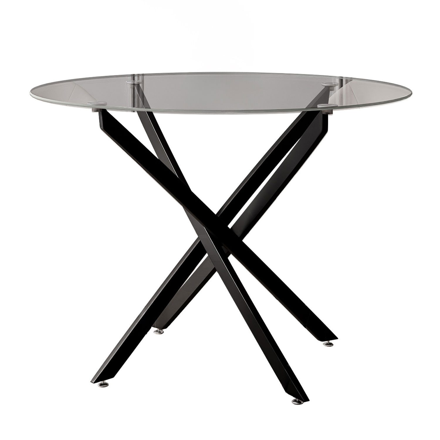 Lookway Esstisch BEIRA runde Platte, 90 cm aus Glas ohne Stühle (1 Tisch), günstig online kaufen