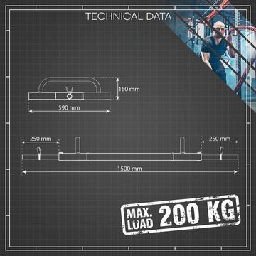 K-SPORT Langhantelstange 30mm Hex Bar bis 200kg belastbar I Trap Bar, Made in EU!