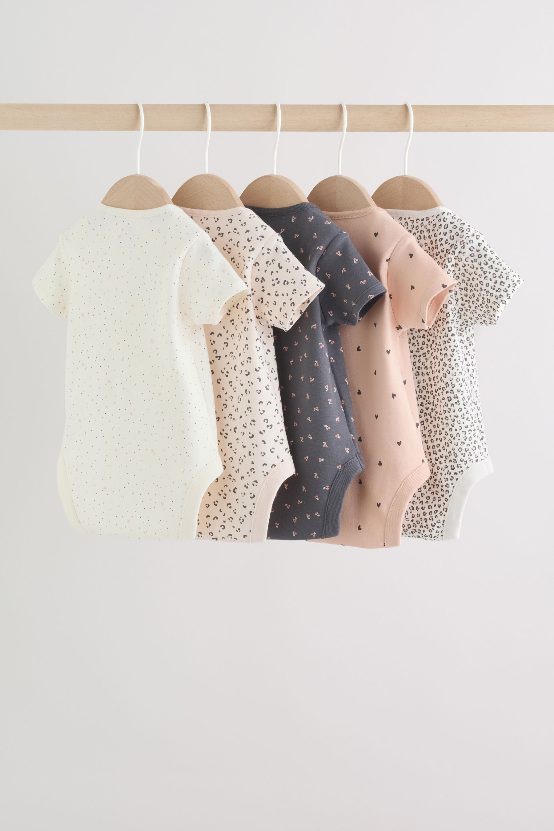 Next Kurzarmbody Kurzärmelige Bodys, 5er-Pack (5-tlg)