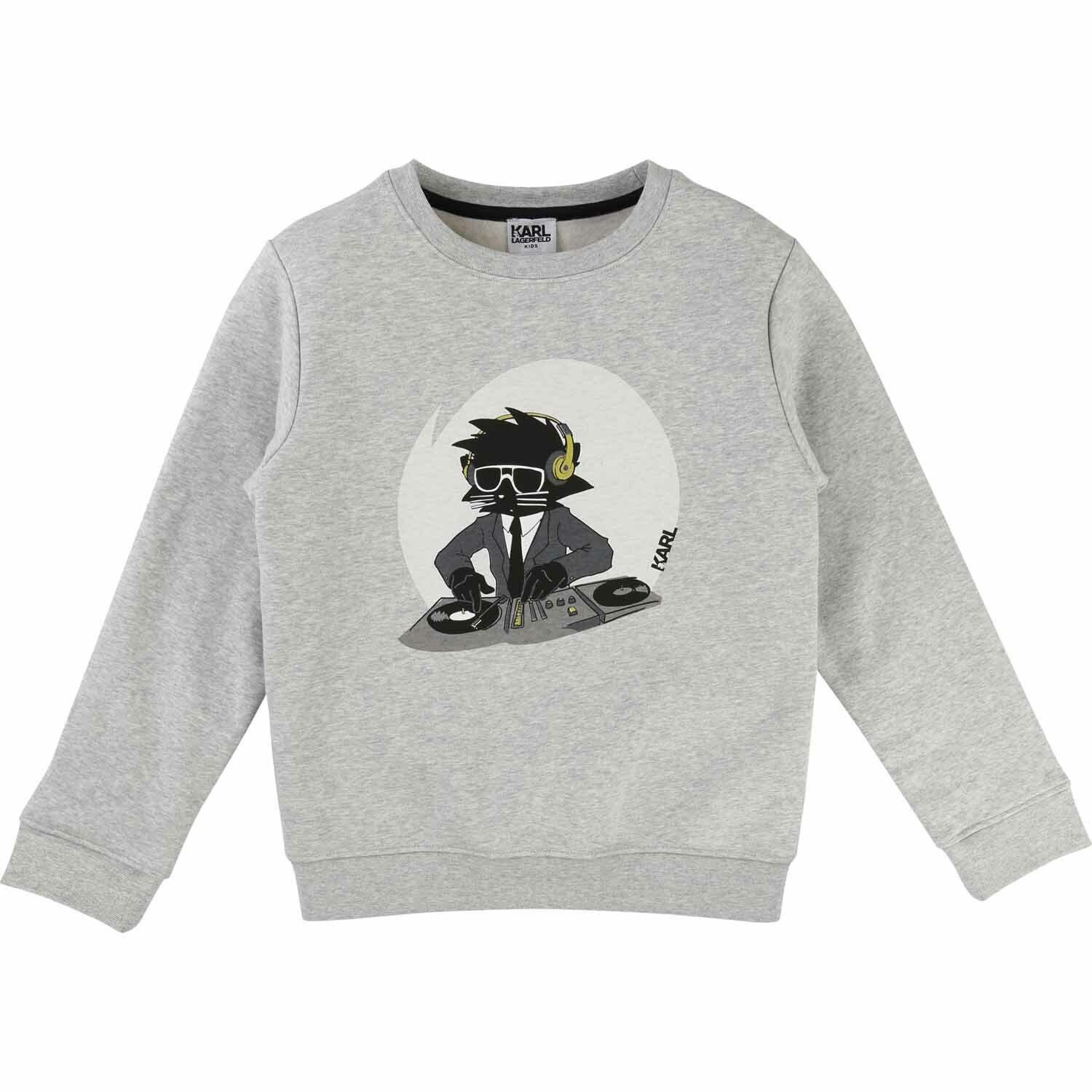 KARL LAGERFELD Sweatshirt KARL LAGERFELD Kids Sweatshirt DJ greymelange Katze Choupette