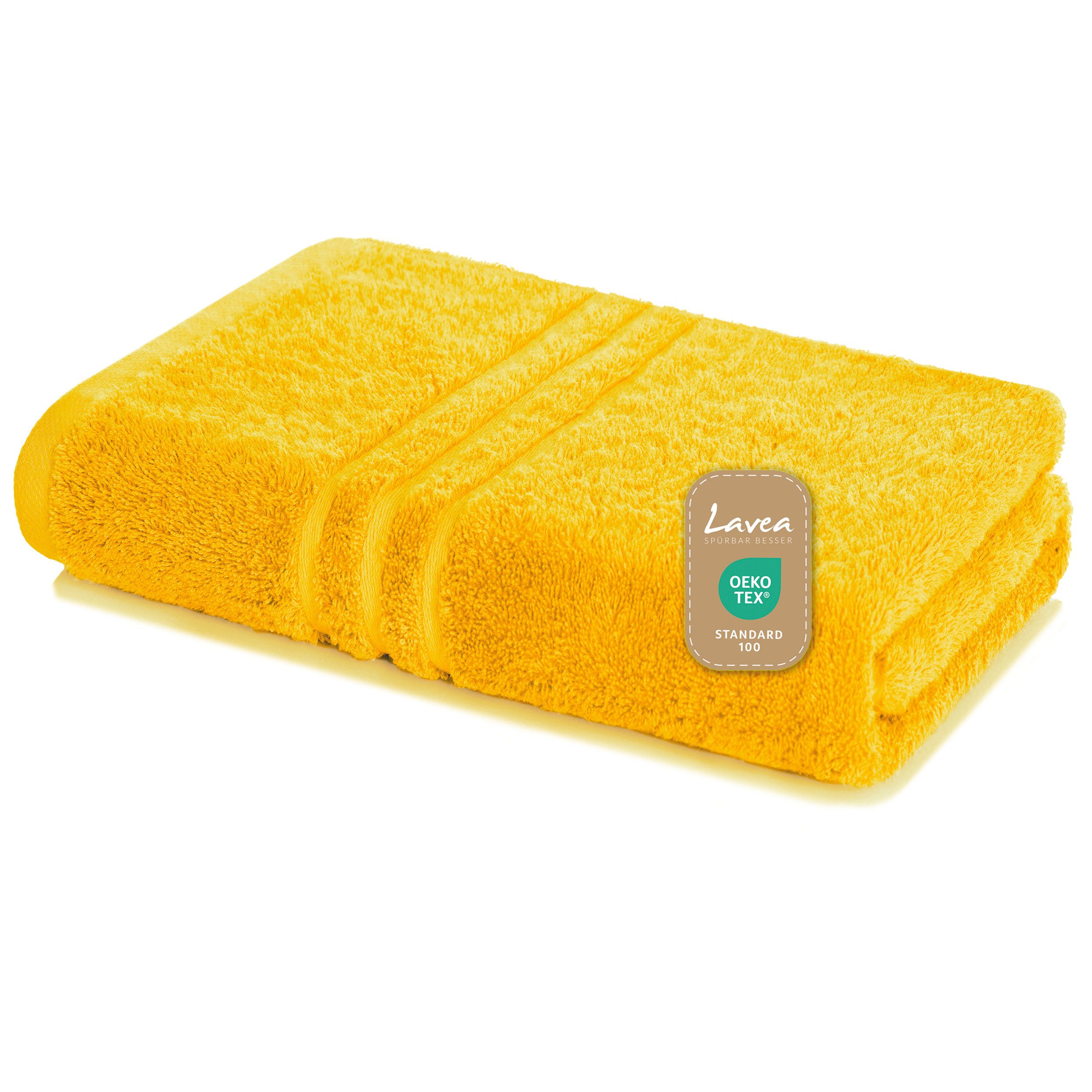 Lavea Badetuch Duschtuch 100x150 cm Elena Frottee Duschhandtuch, 100% Baumwolle, 500 g/m² Frottier, weich & saugstark, pflegeleicht