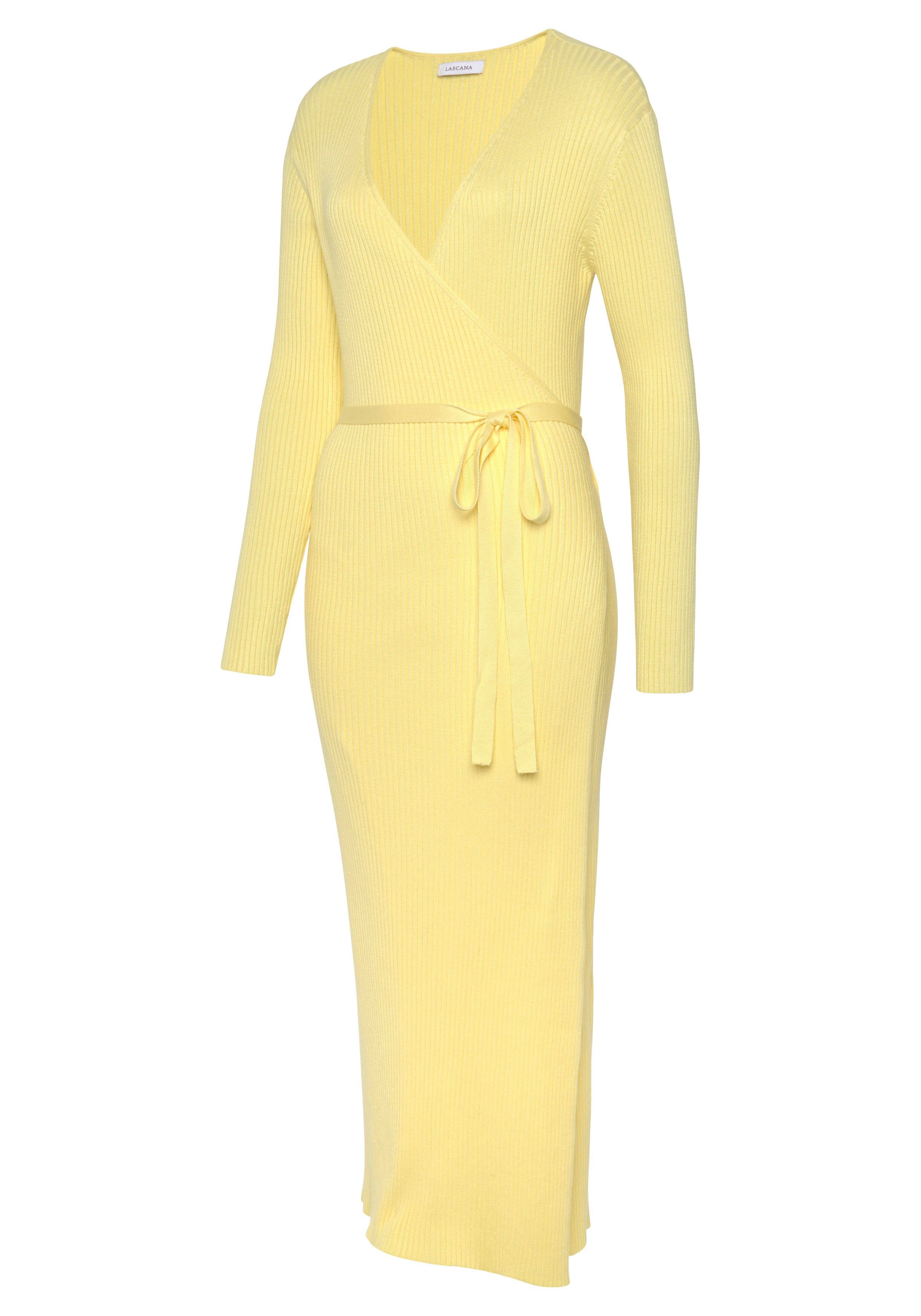 LASCANA Strickkleid Loungekleid zum wickeln mit Taillengürtel, Loungewear – Bild 5 von 5