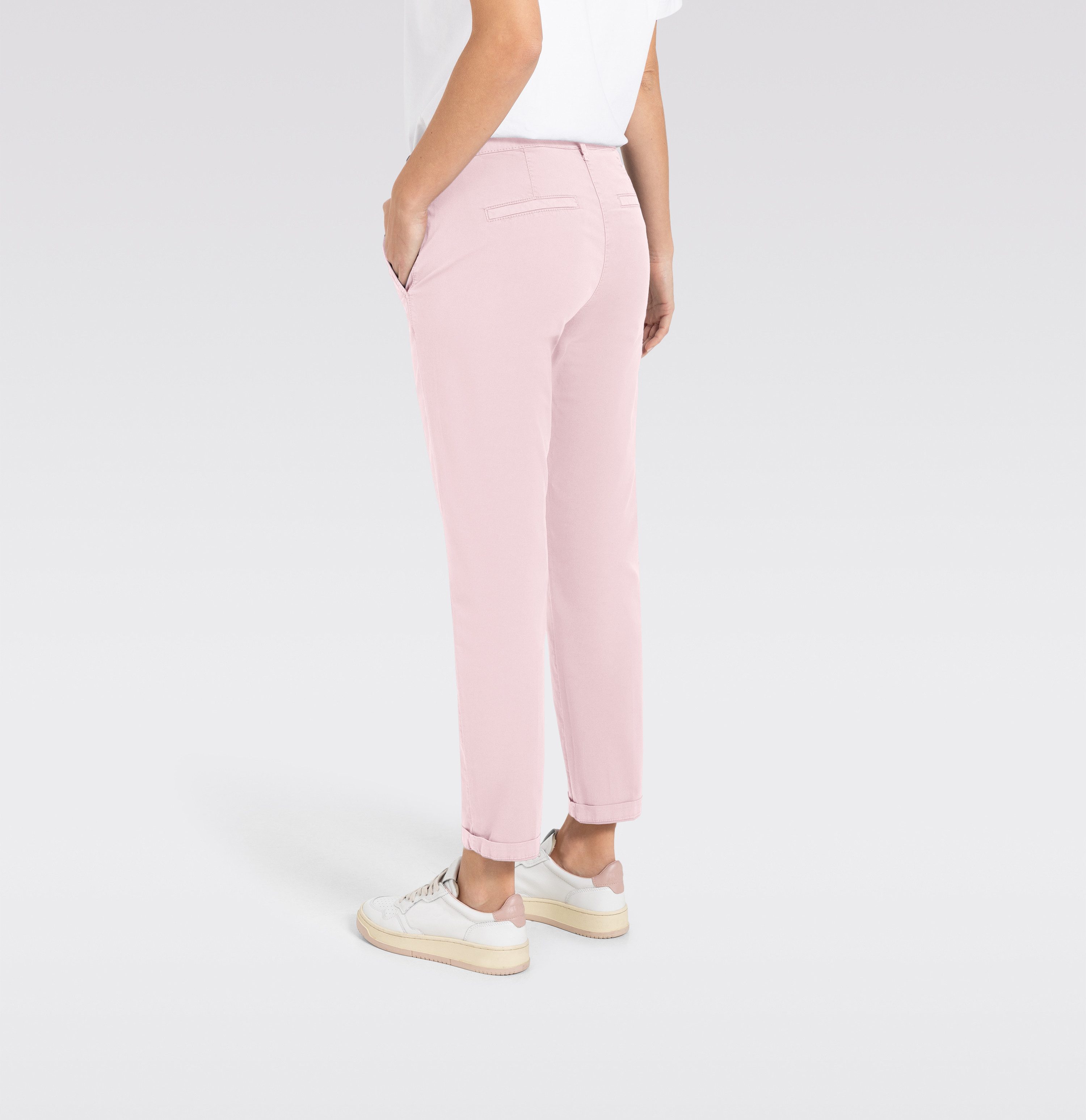 MAC Chinohose CHINO turn up mit dezentem Glanz, elegant und sportiv zugleich