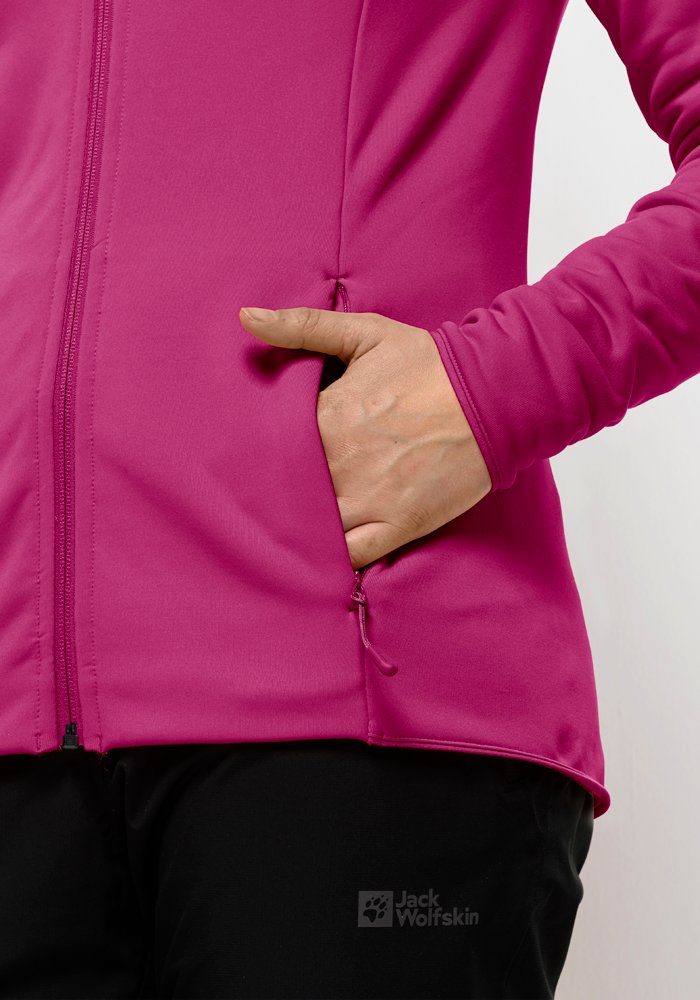 Wolfskin new-magenta BAISELBERG Jack W Fleecejacke HOODED FZ