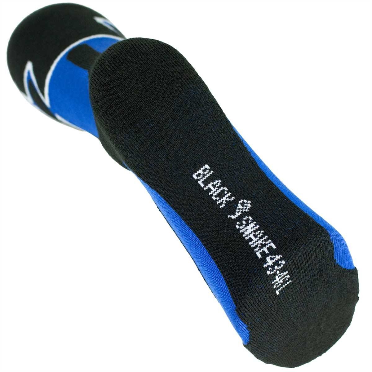 high gepolsterte Black (2-Paar) Skisocken Schwarz/Blau Snake Sportsocken Funktionssocken Ski Snowboard protection