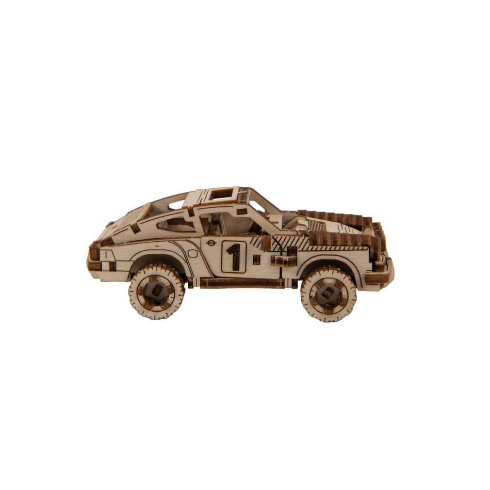 Wooden City Puzzle 3D Puzzle Superfast Rallye Auto Nr.4, Puzzleteile