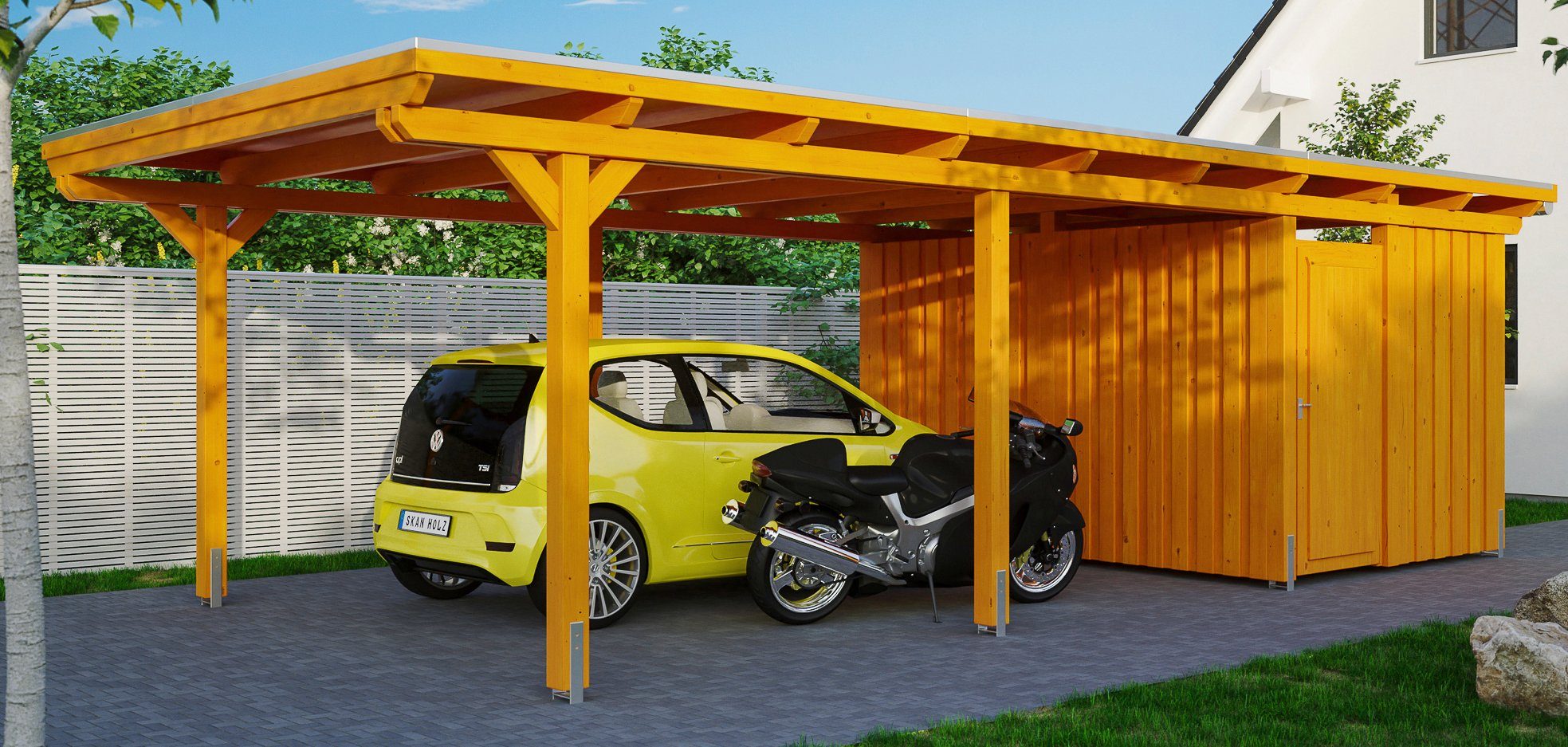 Skanholz Einzelcarport »Emsland«, 223 cm Einfahrtshöhe ...