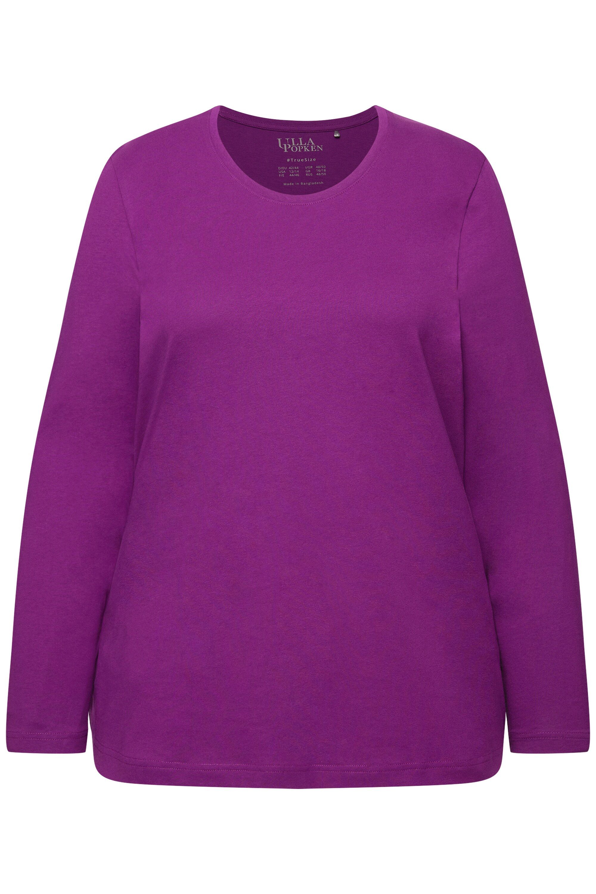 Ulla Popken T-Shirt Shirt Slim Rundhalsausschnitt günstig online kaufen
