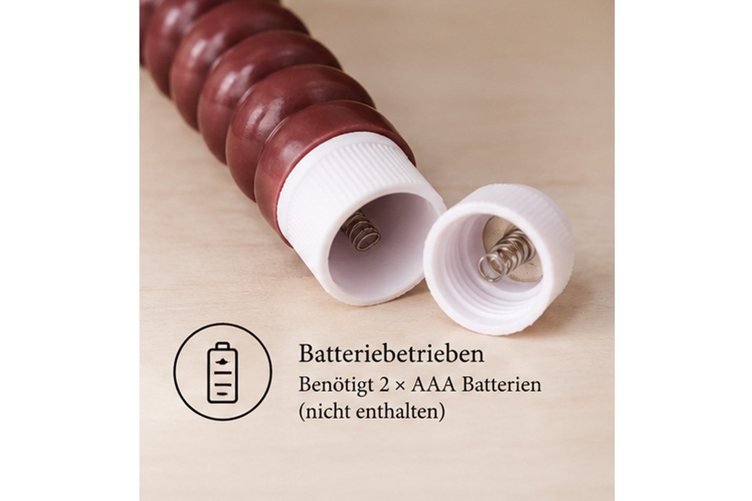 dasmöbelwerk LED-Kerze LED-Stabkerzen 2er Set Ø2,2x22 cm Dinnerkerze Timer Dunkelrot, Leuchtmittel nicht enthalten – Bild 5 von 5