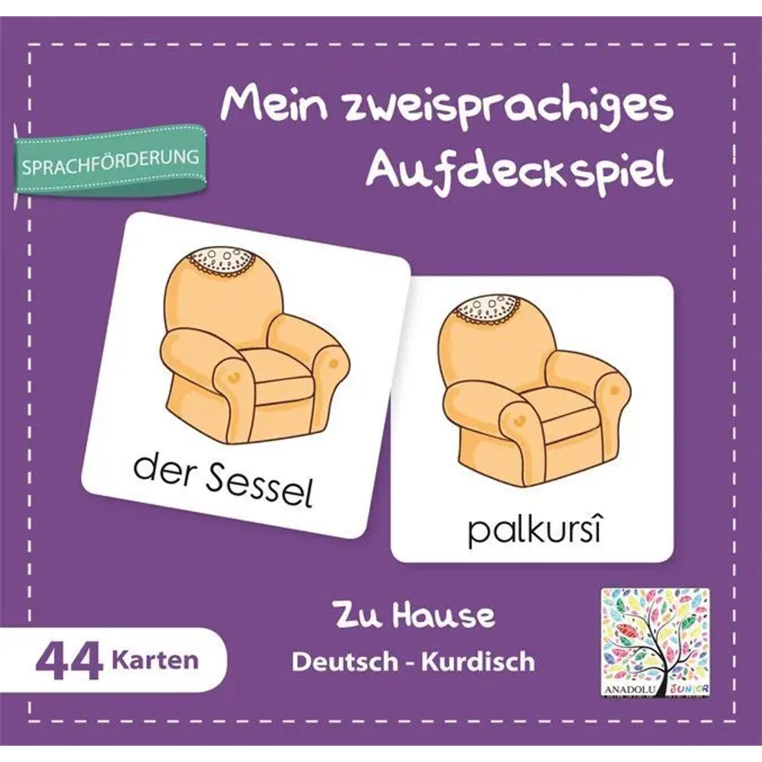 Schulbuchverlag Anadolu Spiel Mein zweisprachiges Aufdeckspiel, Zu Hause Deutsch-Kurdisch...