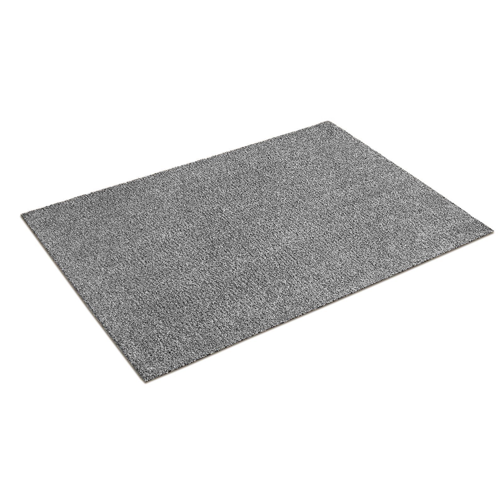 Bari Grau, 6 geeignet Höhe: Sauberlaufmatte, Fußmatte für waschbare Karat, rechteckig, mm Fußbodenheizung,