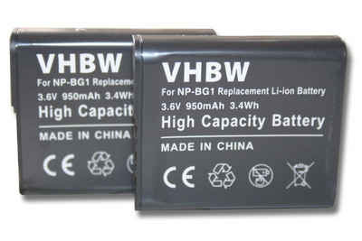 vhbw passend für Sony Cybershot DSC-HX5V, DSC-HX10V, DSC-HX5, DSC-HX7, Kamera-Akku 950 mAh