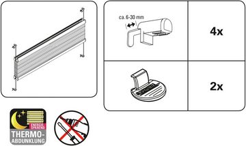 Plissee Easyfix Thermo-Plissee mit 2 Bedienschienen Energiesparend, GARDINIA, verdunkelnd, ohne Bohren, verspannt, Klemmfix, energiesparend, abdunkelnd mit Thermobeschichtung