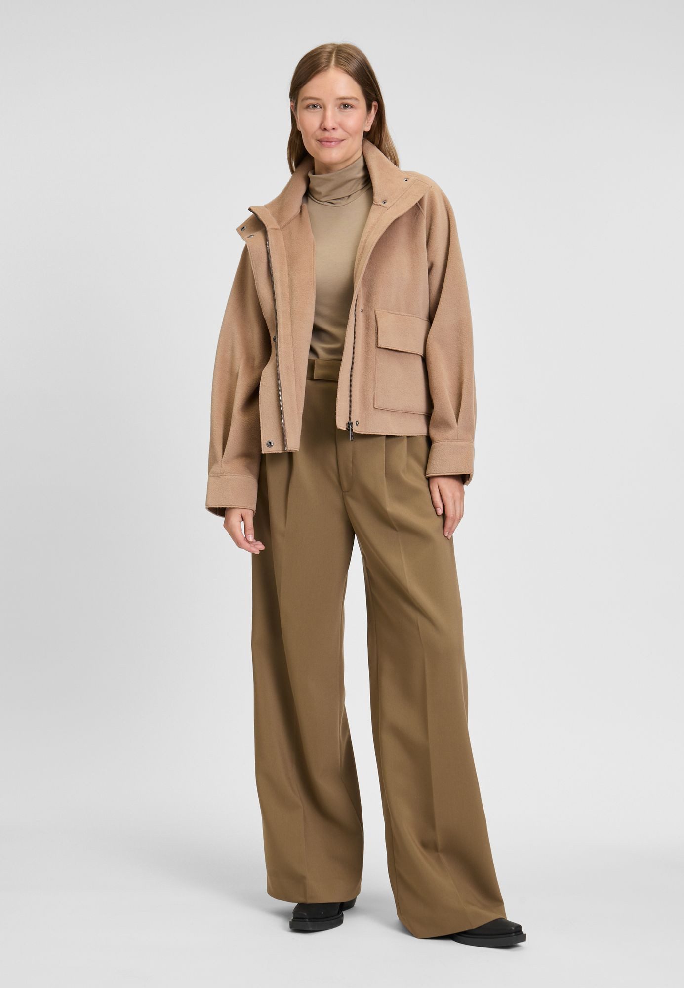 COVERED Jackenblazer Weda L60408CO Windschutzblende, Wollmantel-Optik, günstig online kaufen