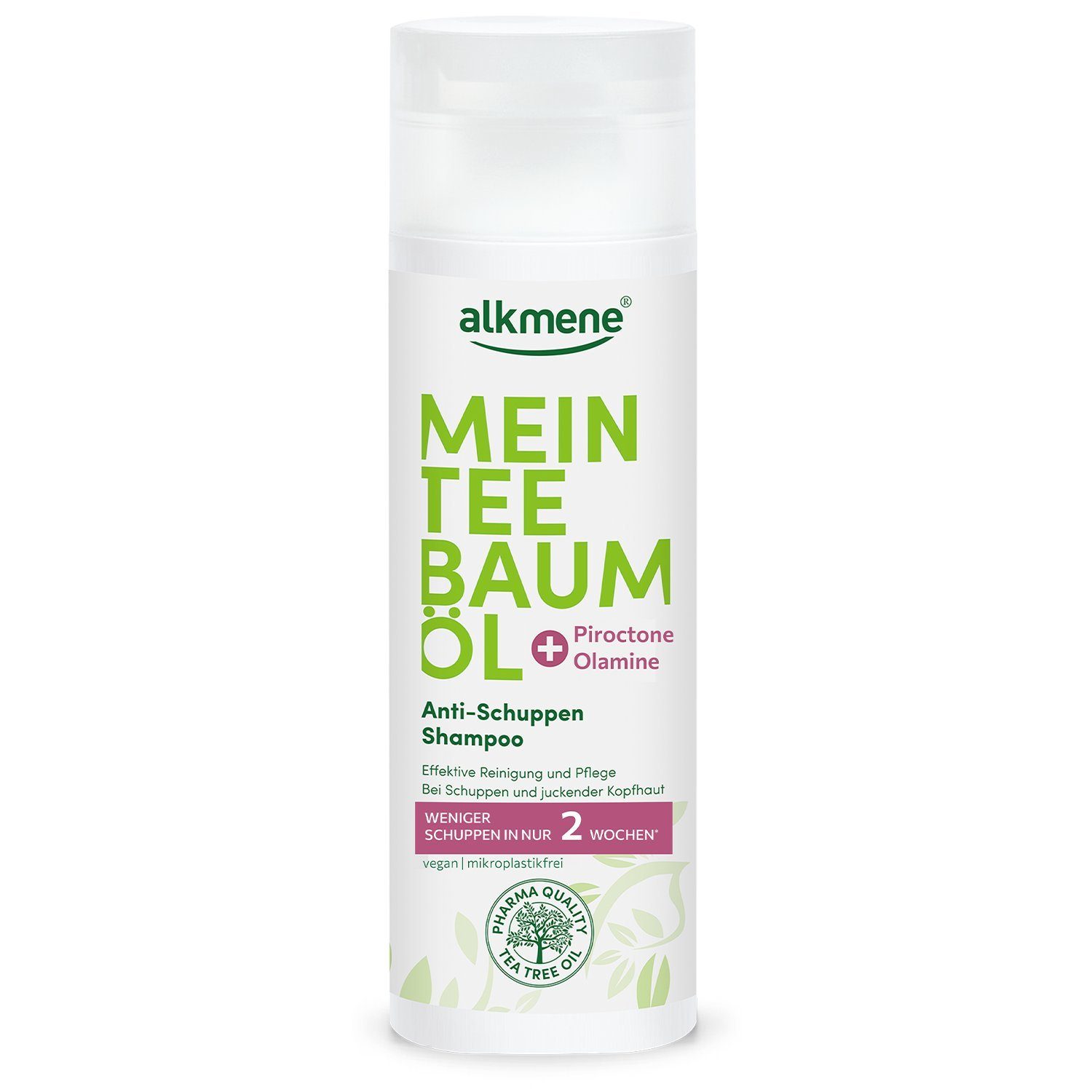 Teebaumöl 1-tlg. in 2 Haarshampoo weniger Anti - Schuppen Wochen Shampoo alkmene Schuppen vegan,