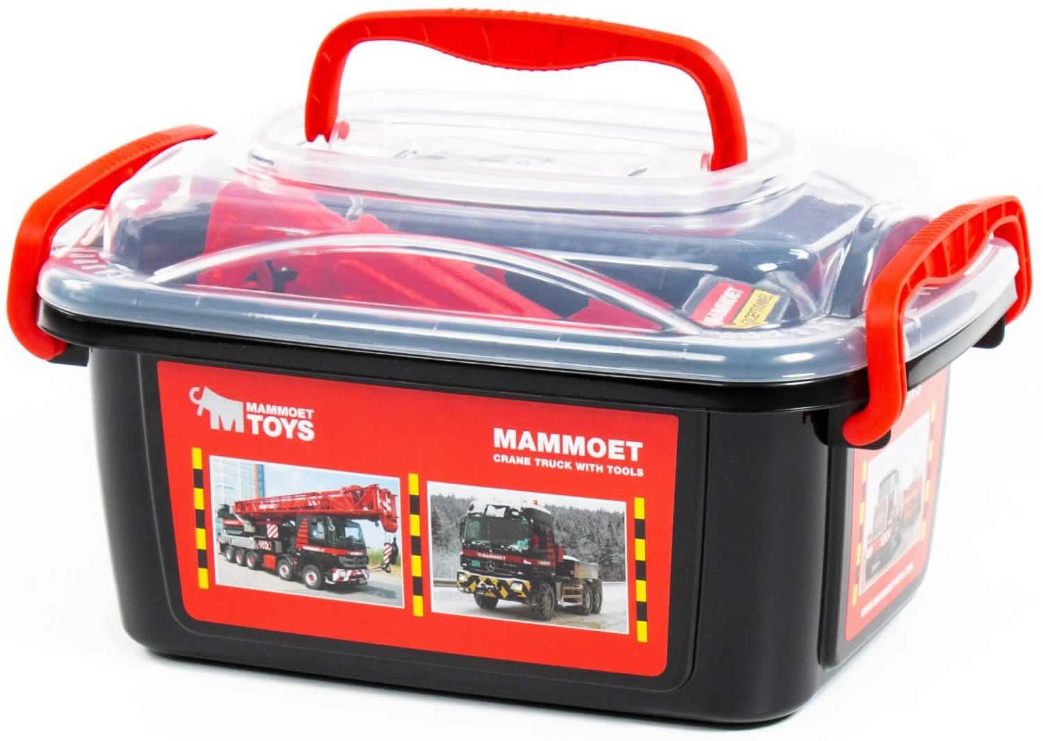 Polesie Kinder-Werkzeug-Set Werkzeugbox 36-tlg mit MAMMOET Abschleppwagen, (36-tlg)