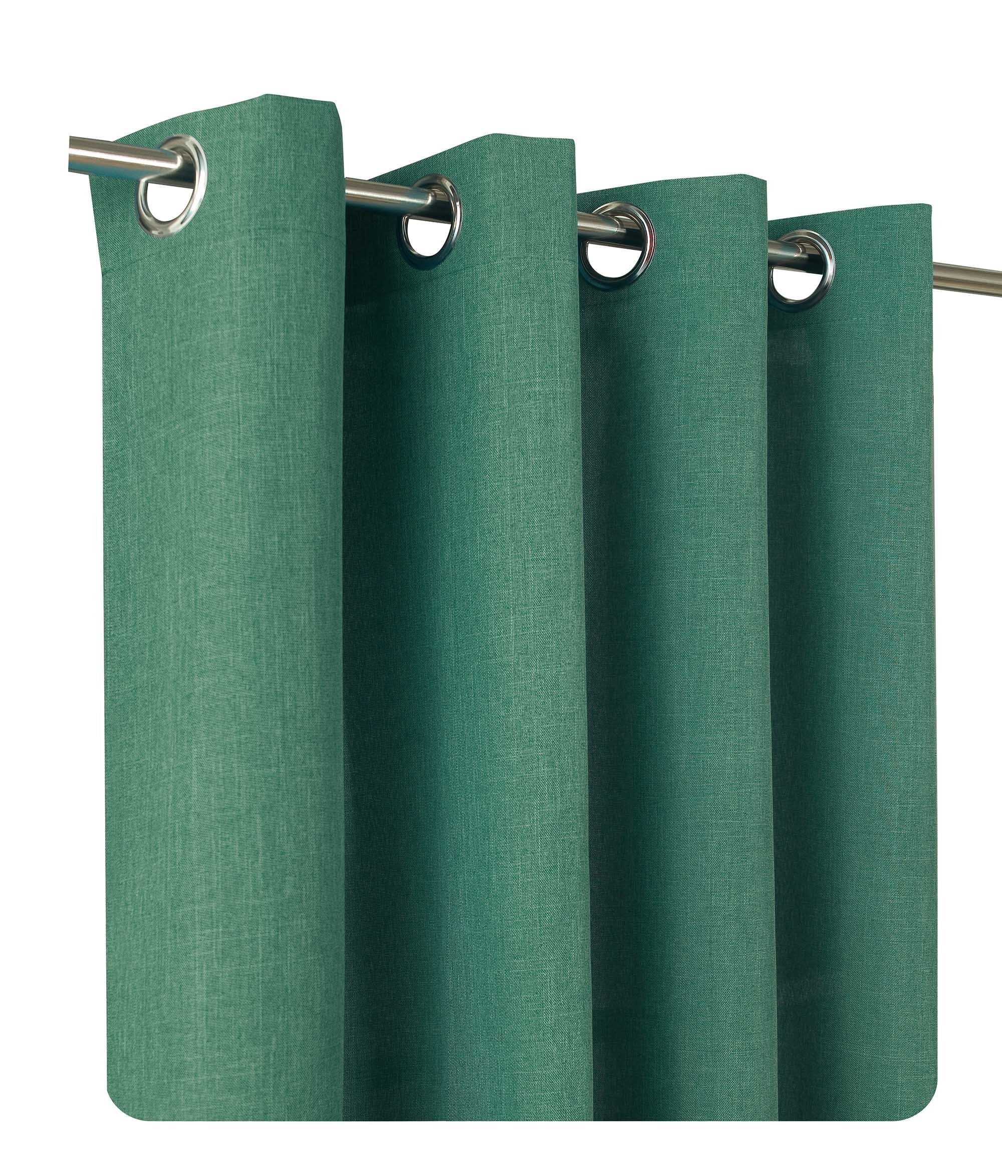 Haus und Deko Gardine Vorhang 140x245 cm Ösen blickdicht Struktur Leinenoptik uni Gardine (1 St), Ösen, blickdicht, Polyester