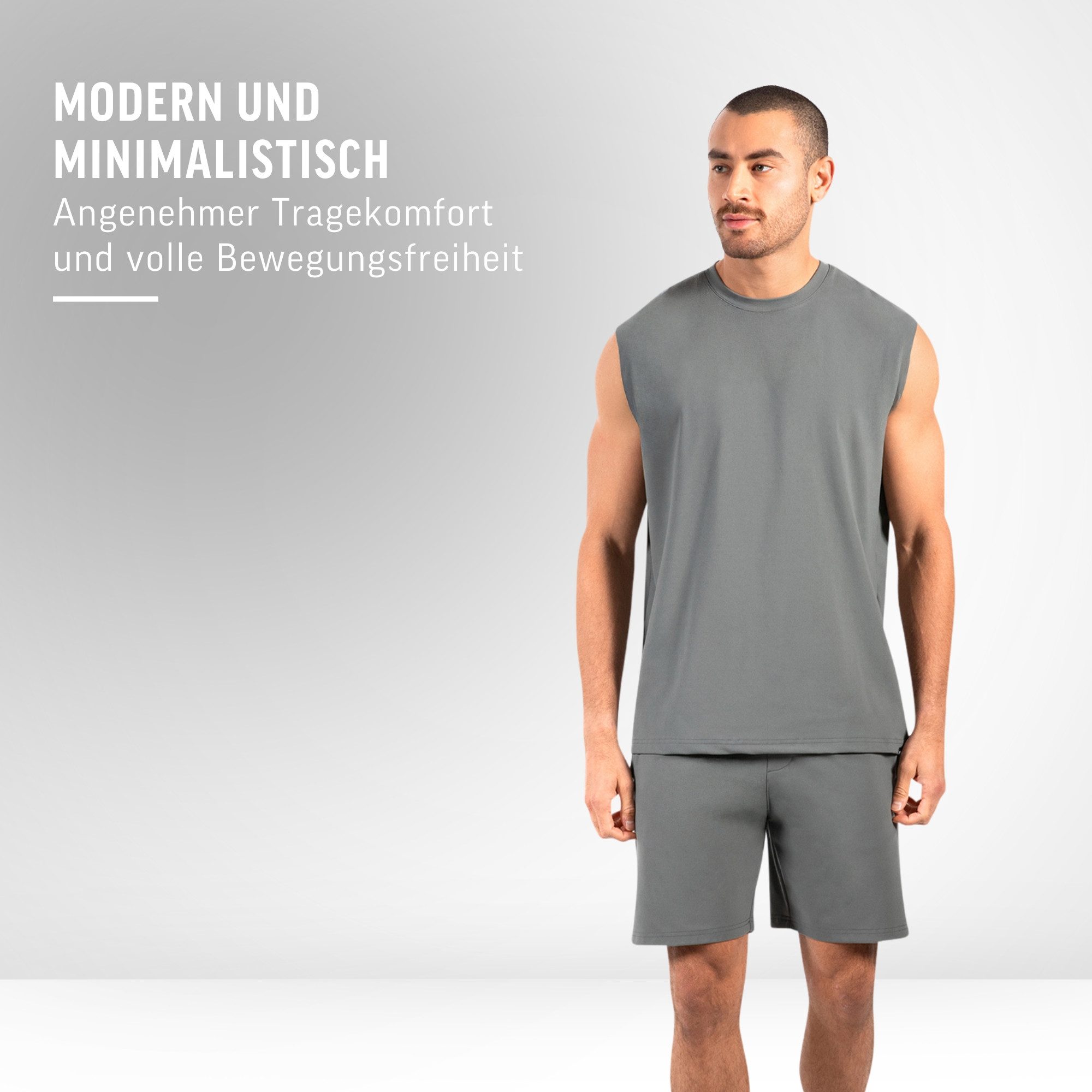 Smilodox Tanktop Xion, Ärmelloses Sportshirt 3D Rubber Print, Hohe Bewegungsfreiheit Minimalistisches Design Training Sport Freizeit Alltag Gym